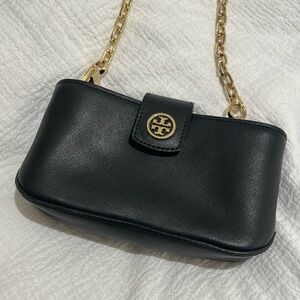 Tory Burch Purse Black & Gold